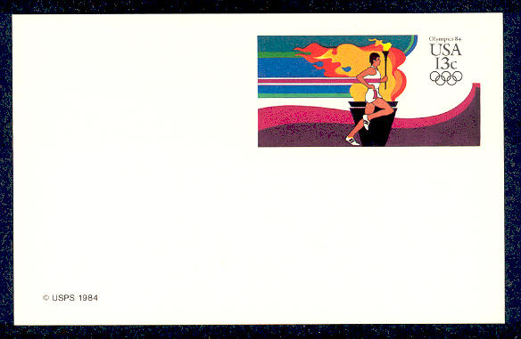 UX102   13c Olympics F-VF Mint Postal Card #ux102