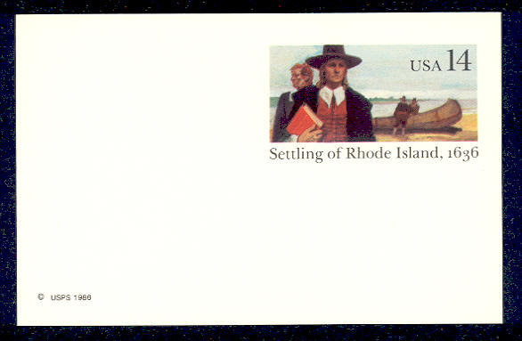 UX112   14c Rhode Island F-VF Mint Postal Card #ux112