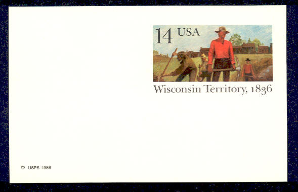 UX113   14c Wisconsin F-VF Mint Postal Card #ux113