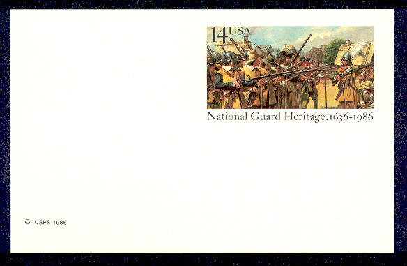 UX114 14c Natlional Guard F-VF Mint Postal Card #ux114