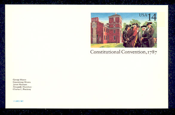 UX116   14c Constitution Convention F-VF Mint Postal Card #ux116