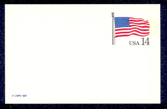 UX117   14c U.S. Flag F-VF Mint Postal Card #ux117