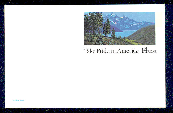 UX118   14c Pride in America F-VF Mint Postal Card #ux118