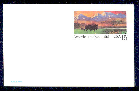UX120   15c America the Beautiful F-VF Mint Postal Card #UX120