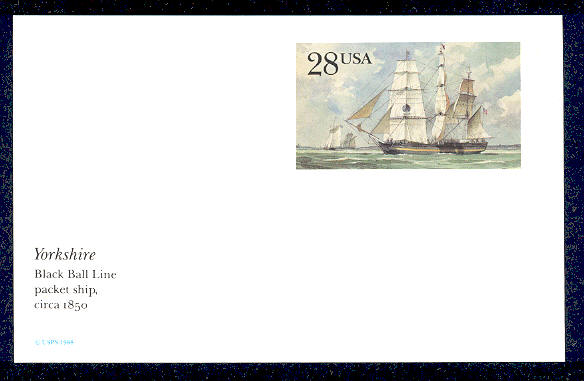 UX122 28c Yorkshire F-VF Mint NH Postal Card #ux122