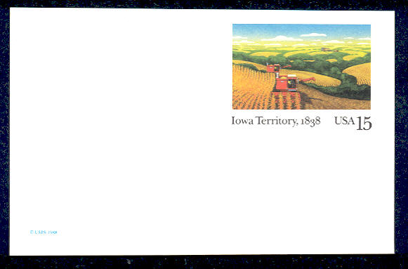 UX123   15c lowa Terr F-VF Mint Postal Card #ux123