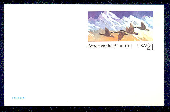 UX131   21c Canada Geese F-VF Mint Postal Card #UX131