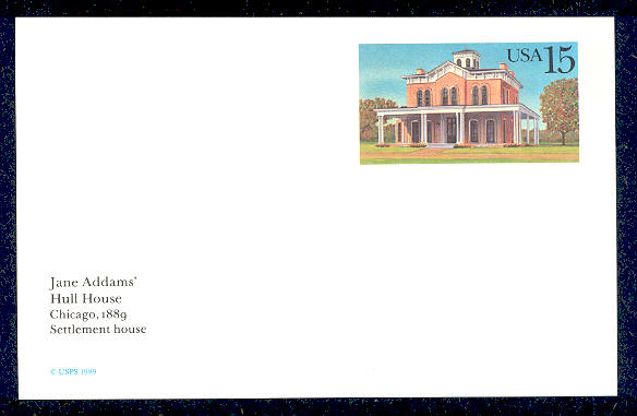 UX134   15c Hull House F-VF Mint Postal Card #UX134