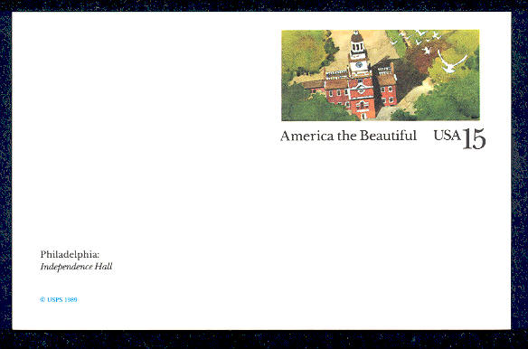 UX135   15c Independence Hall F-VF Mint Postal Card #UX135