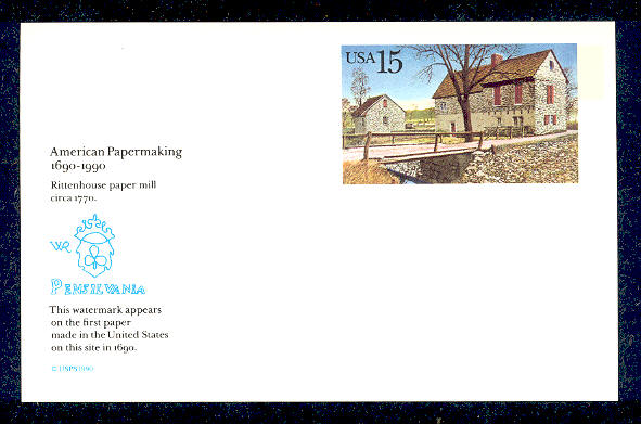 UX145   15c Papermaking F-VF Mint Postal Card #UX145
