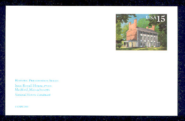 UX148   15c Royall House F-VF Mint Postal Card #UX148
