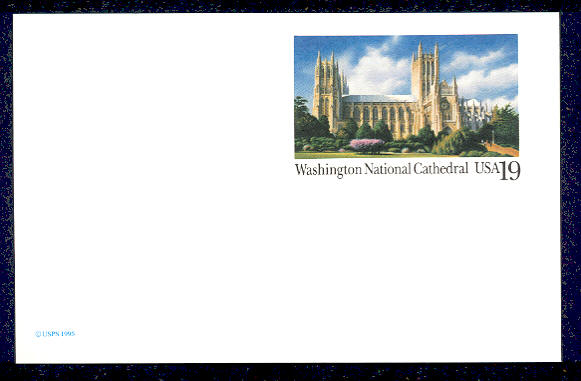 UX166   19c Wash Cathedral F-VF Mint Postal Card #UX166