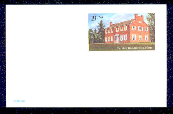 UX172   19c Beecher Hall F-VF Mint Postal Card #UX172