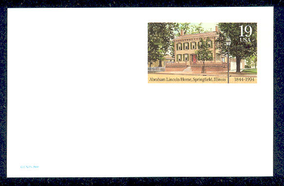 UX174   19c Lincoln Hm. F-VF Mint Postal Card #UX174