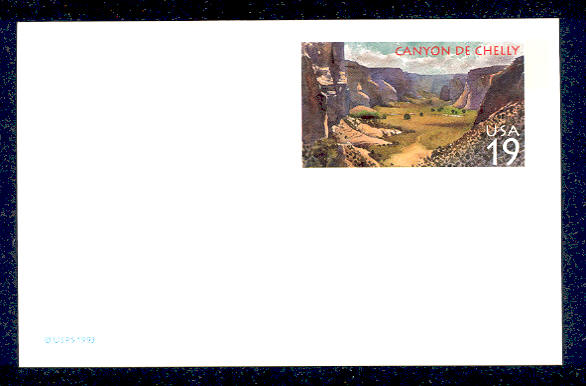 UX176   19c de Chelley F-VF Mint Postal Card #UX176