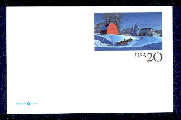 UX241   20c Farm Scene F-VF Mint Postal Card #ux241
