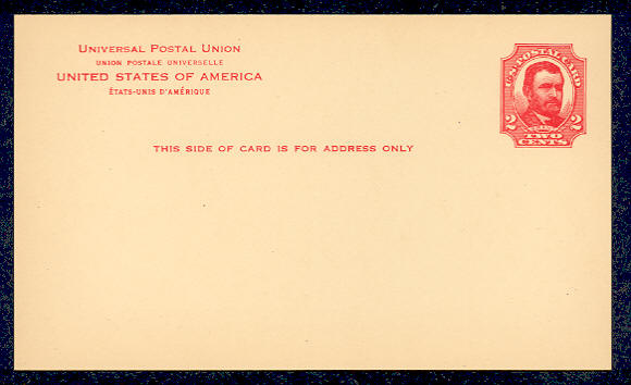 UX 25 2c Grant F-VF Mint Postal Card #ux25