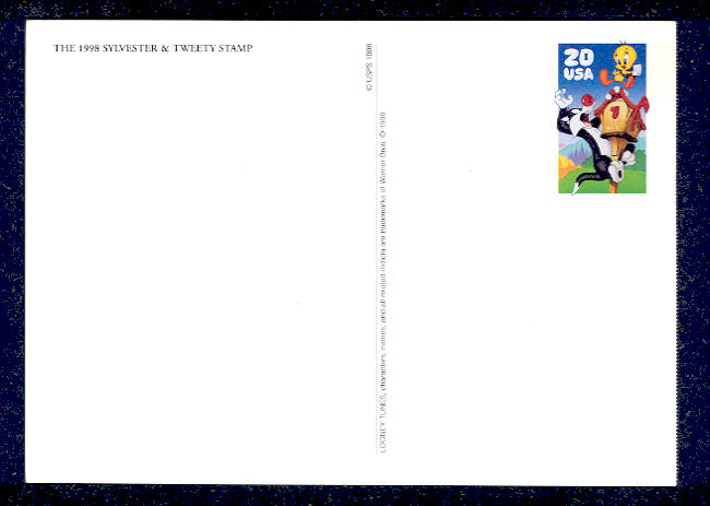 UX291   20c Sylvester.Tweety F-VF Mint Postal Card #UX291