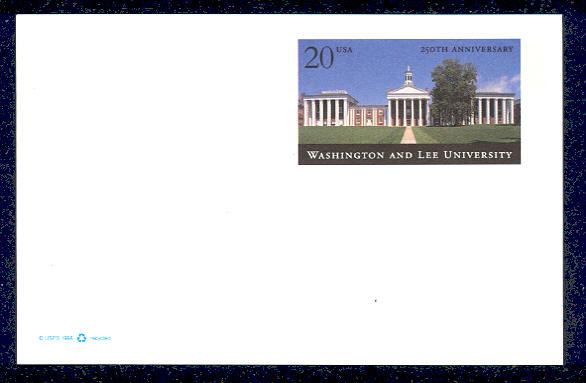 UX302   20c Washington  Lee F-VF Mint Postal Card #UX302