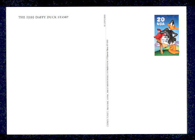 UX304   20c Daffy Duck F-VF Mint Postal Card #UX304