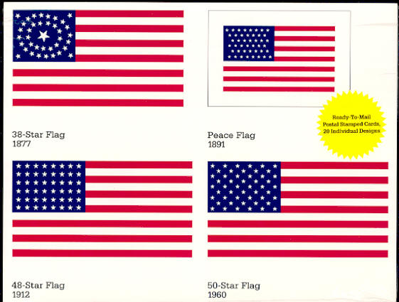 UX317-36 20c Stars  Stripes set of 20 F-VF Mint Postal Cards #UX317-36