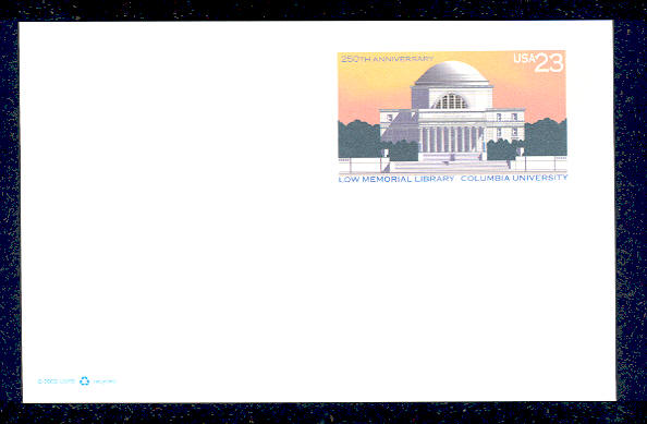 UX405   23c Columbia University F-VF Mint Postal Card #UX405