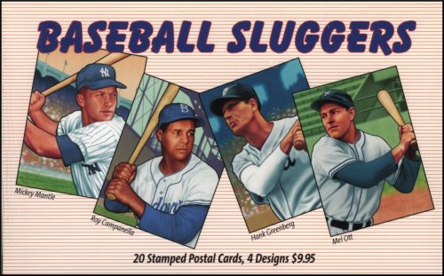 UX454-7  24c Baseball Sluggers set of 4 F-VF Mint Postal Cards #UX454-7