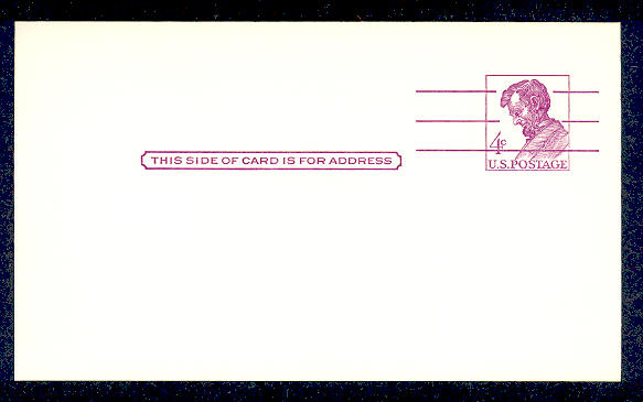 UX 48   4c Liberty, precanc F-VF Mint Postal Card #16592