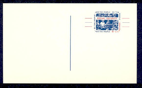 UX 51   4c Social Sec. F-VF Mint Postal Card #ux51