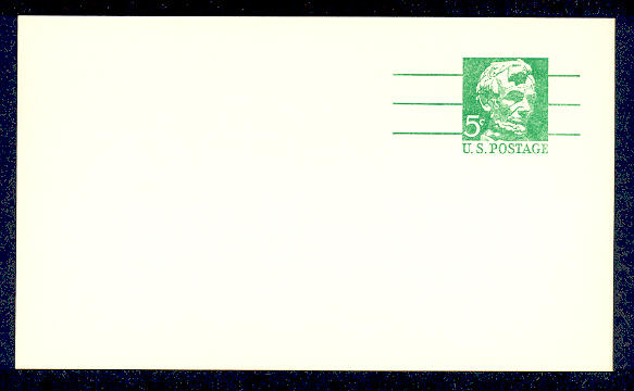 UX 55   5c Lincoln F-VF Mint Postal Card #ux55