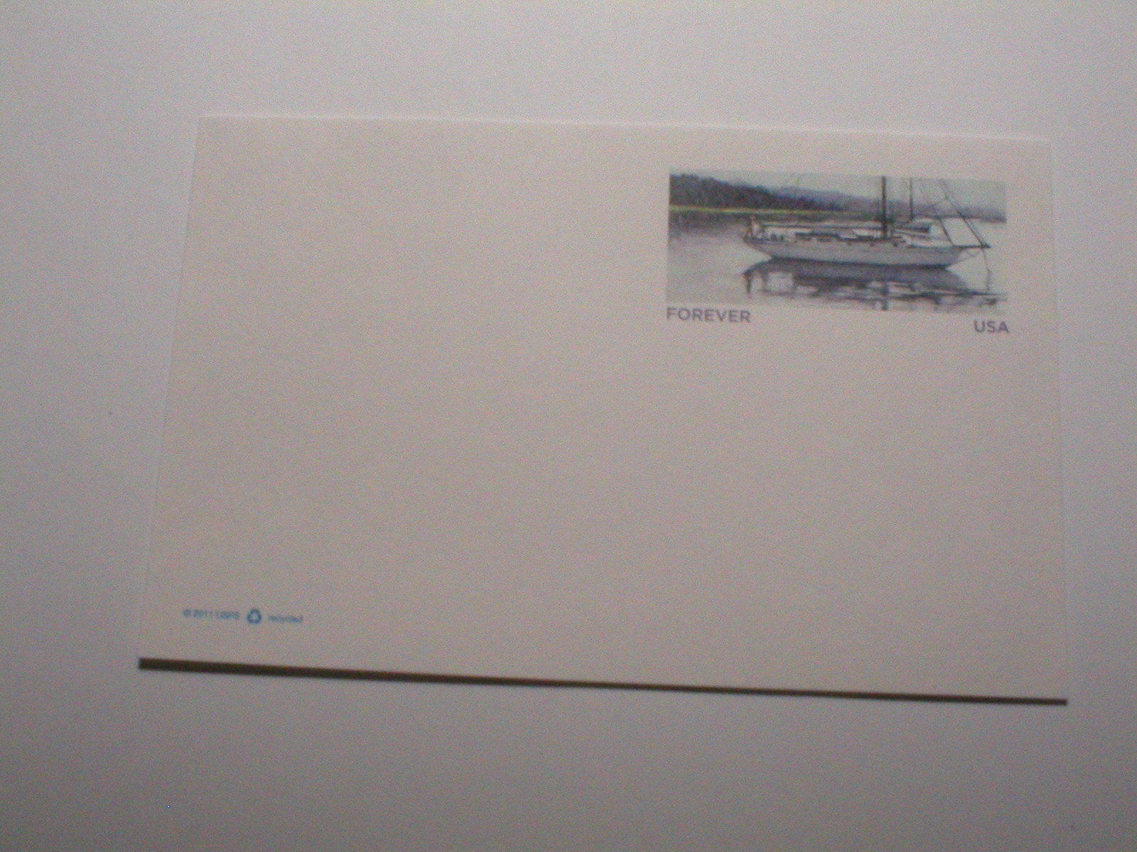 UX627 32c Sailboat Mint postal card #ux627