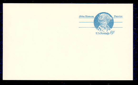 UX 64   6c John Hanson F-VF Mint Postal Card #ux64