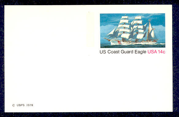 UX 76   14c Cutter Eagle F-VF Mint Postal Card #ux76