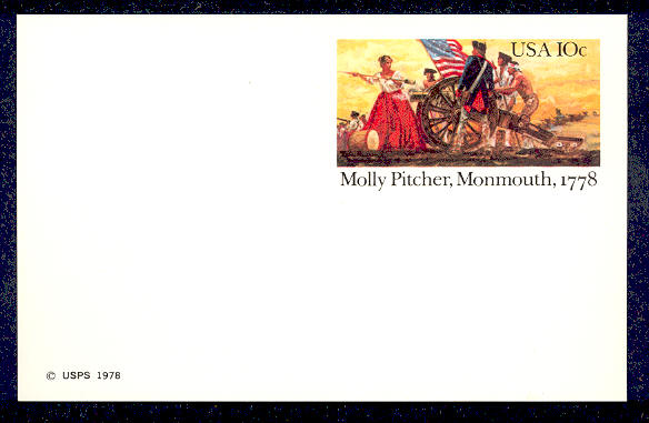 UX 77   10c M. Pitcher F-VF Mint Postal Card #ux77