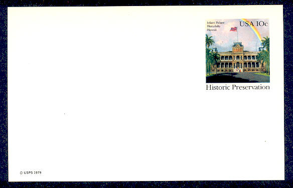 UX 81   10c Iolani Palace F-VF Mint Postal Card #ux81