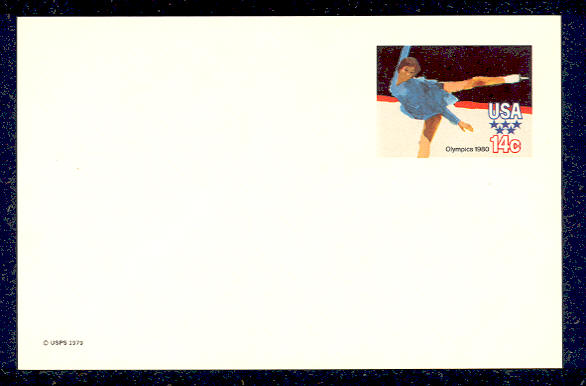 UX 82   14c Winter Ol.ympics F-VF Mint Postal Card #ux82