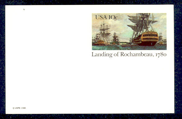 UX 84   10c Rochambeau F-VF Mint Postal Card #ux84