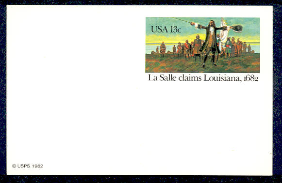 UX 95   13c La Salle F-VF Mint Postal Card #ux95