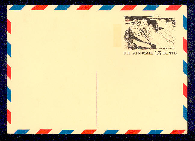 UXC13   15c Niagara F-VF Mint Airmail Postal Card #UXC13