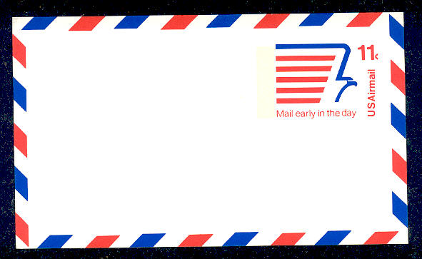 UXC14   11c Mail Early F-VF Mint Airmail Postal Card #UXC14