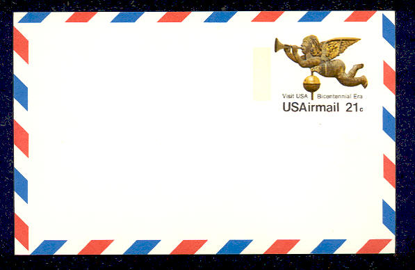 UXC16   21c Visit USA F-VF Mint Airmail Postal Card #UXC16