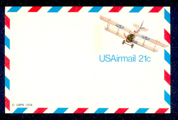 UXC17   21c Jenny F-VF Mint Airmail Postal Card #UXC17