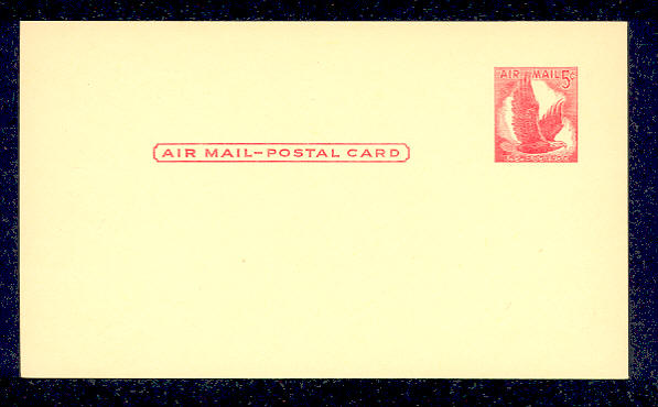 UXC 2   5c Eagle F-VF Mint Airmail Postal Card #uxc2