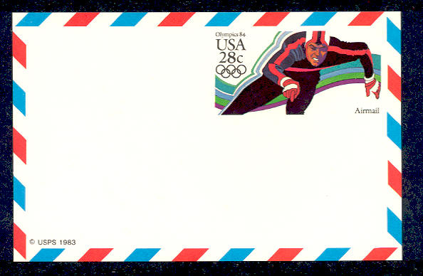 UXC20   28c Soaring F-VF Mint Airmail Postal Card #UXC20