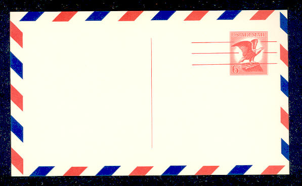UXC 4   6c Bald Eagle F-VF Mint Airmail Postal Card #UXC4