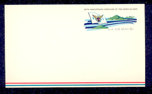 UXC 6   6c Virgin Islands F-VF Mint Airmail Postal Card #UXC6