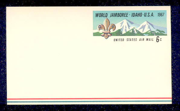 UXC 7   6c Boy Scouts F-VF Mint Airmail Postal Card #UXC7