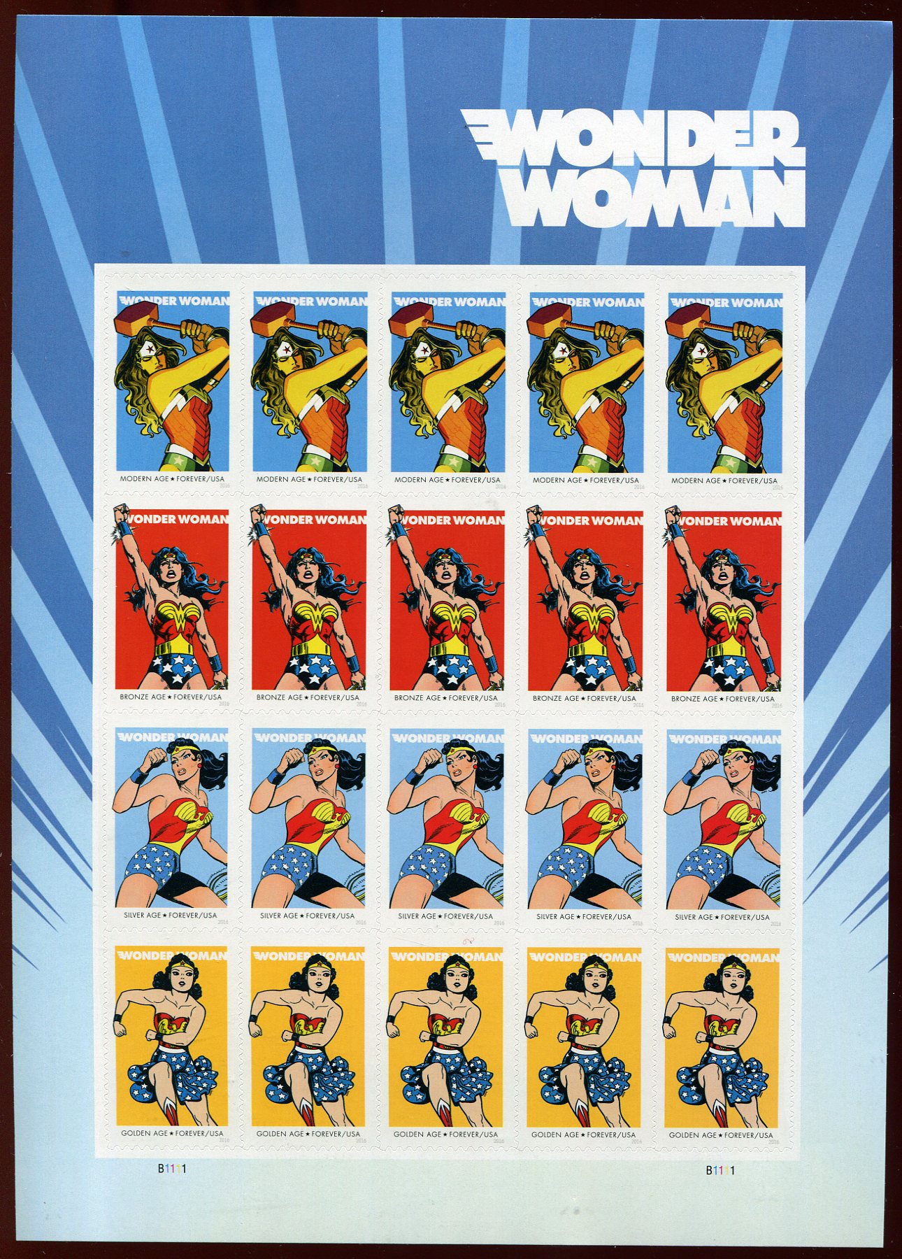 5149-52 Forever Wonder Woman, Mint Sheet of 20 #5149-52sh
