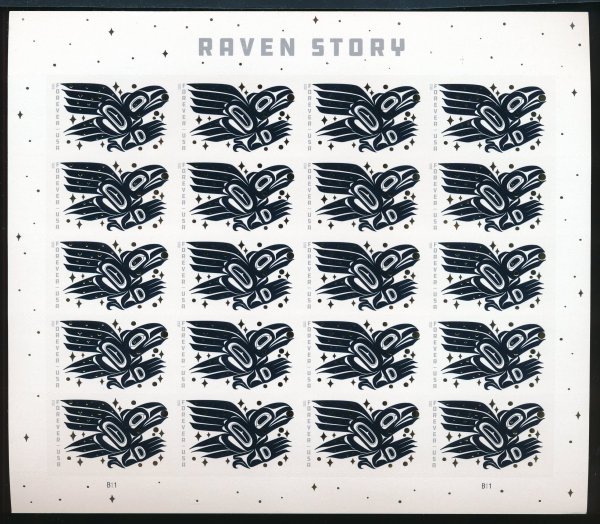 5620sh Forever Raven Story Mint Sheet of 20 5620sh
