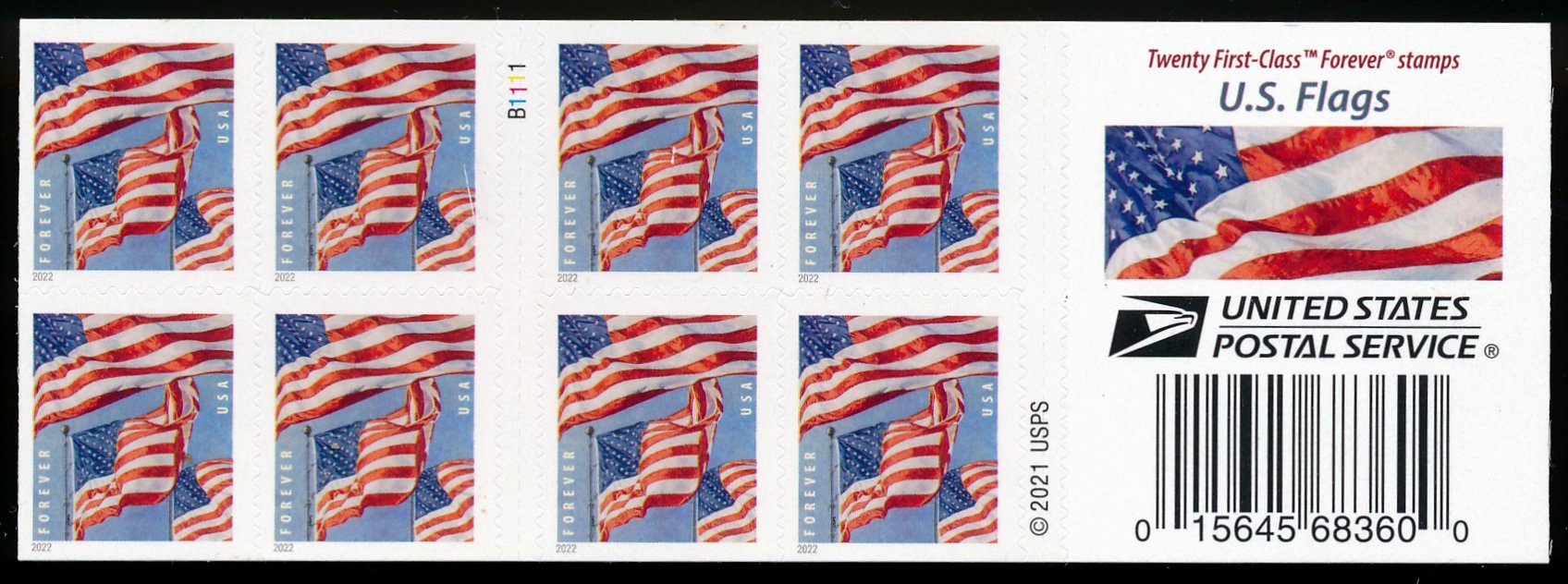 5658dsb Forever Flags Mint DS Booklet of 20 5658dsb